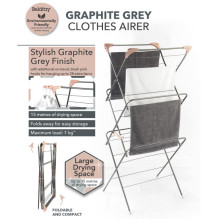 Beldray LA072498GRYNFEU7 Graphite Grey Elegant 3-Tier Airer