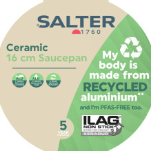 Salter BW12877AS Ceramic 16cm Saucepan