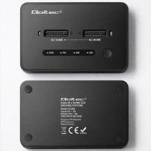 Qoltec 52366 M.2 NVMe SSD Docking Station , PCIe , USB-C , 20 Gb / s , DUAL 2 x 8TB , Offline cloning