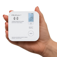 Qoltec 52577 Wireless Carbon monoxide (CO) sensor with battery , sensor service life 10 years , alarm 85dB , LED Qoltec 52577 Wireless Carbon monoxide (CO) sensor with battery , sensor service life 10 years , alarm 85dB , LED