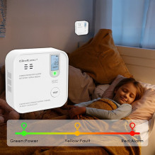 Qoltec 52577 Wireless Carbon monoxide (CO) sensor with battery , sensor service life 10 years , alarm 85dB , LED Qoltec 52577 Wireless Carbon monoxide (CO) sensor with battery , sensor service life 10 years , alarm 85dB , LED