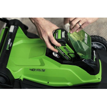 Akumuliatorinė vejapjovė 40 V 4 Ah 41 cm Greenworks G40LM41K4 - 2504707UB Akumuliatorinė vejapjovė 40 V 4 Ah 41 cm Greenworks G40LM41K4 - 2504707UB