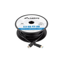 HDMI Laidas - Lanberg 10m Optinis AOC Juodas HDMI Laidas - Lanberg 10m Optinis AOC Juodas