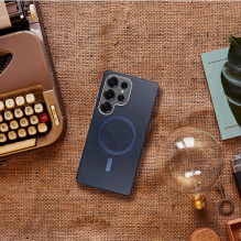 Case for Samsung A36 Gentleman Mag Cover compatible with MagSafe navy blue Case for Samsung A36 Gentleman Mag Cover compatible with MagSafe navy blue