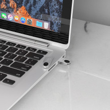 USB atmintinė 8GB USB 2.0 (USB A) Hoco mini UD9 sidabrinė