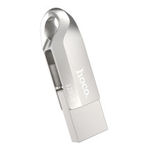 Pendrive 128GB USB 3.0 (USB A + USB C) Hoco UD8 nickel
