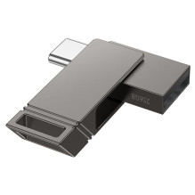 Pendrive 64GB USB 3.2 (USB A + USB C) Hoco UD14 gray