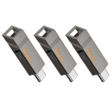 Pendrive 64GB USB 3.2 (USB A + USB C) Hoco UD14 gray