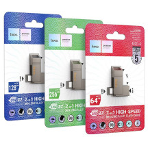 Pendrive 64GB USB 3.2 (USB A + USB C) Hoco UD14 gray