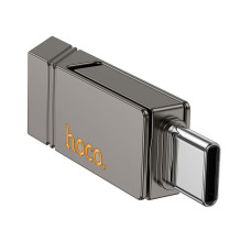 USB atmintinė 64GB USB 3.2 (USB A + USB C) Hoco UD14 pilka