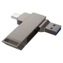 USB atmintinė 32GB USB 3.2 (USB A + USB C) Hoco UD15 pilka