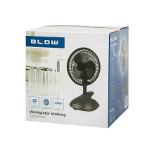 Desk fan 6" / 15cm Clip 25W 2in1 BLACK
