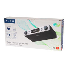 FM / DAB+ BLOW RK2 virtuvinis radijas, sidabrinis FM / DAB+ BLOW RK2 virtuvinis radijas, sidabrinis