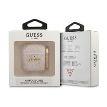 Guess Apple AirPods 1 / 2 cover 4G Script Metal Collection Pink