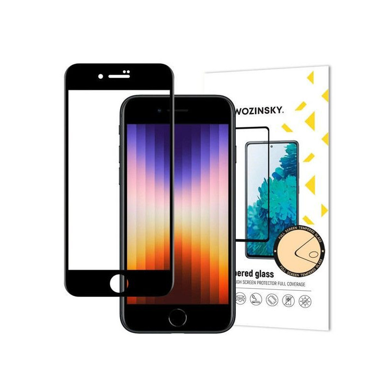 Wozinsky Apple iPhone SE 2022 / SE 2020 / iPhone 8 / iPhone 7 grūdintas stiklas, juodas
