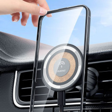 Dudao Magnetic holder with MagSafe inductive charger for 15W Dudao F12MAX ventilation grille - black