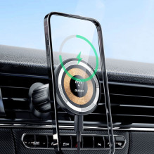 Dudao Magnetic holder with MagSafe inductive charger for 15W Dudao F12MAX ventilation grille - black