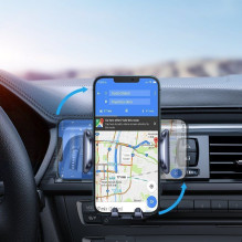„Joyroom“ automobilio laikiklis su oro išleidimo angos laikikliu, Qi belaidis įkroviklis, 15 W, juodas (JR-ZS241)