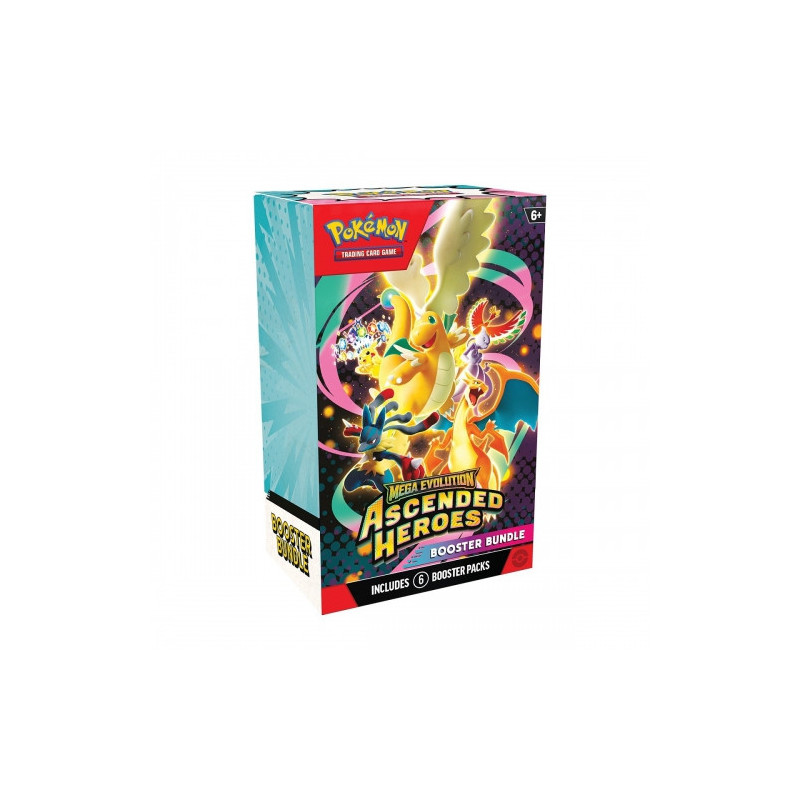Prekybos Kortelių Žaidimas - Pokémon TCG Mega Evolution Ascended Heroes Booster Bundle 6 Pakelių + Energijos Kortelės