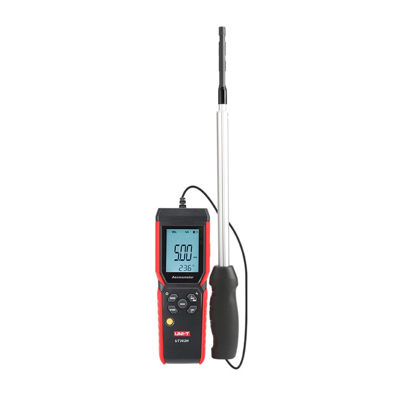 Matuoklis - Uni-T UT362H Anemometras 999,900 m³ / min, Teleskopinė Probuotė 120 cm, Apšviestas LCD Juodas