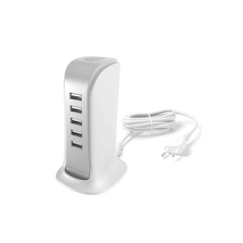 USB įkroviklis Dudao A5EU (5xUSB) baltas