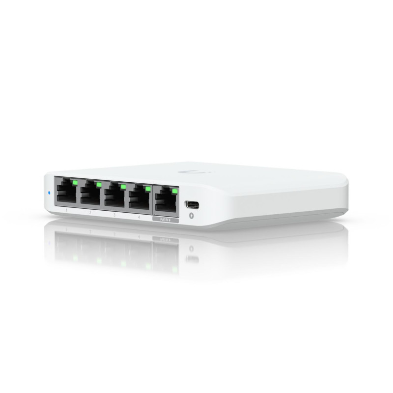 Ubiquiti UniFi Flex Mini 2.5G valdomas 2.5G Ethernet (100 / 1000 / 2500) Maitinimas per Ethernet (PoE) Darbalaukis Balta