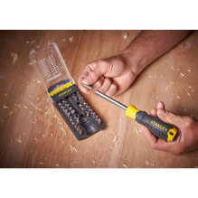 Stanley screwdriver and bit set, 34 pcs.