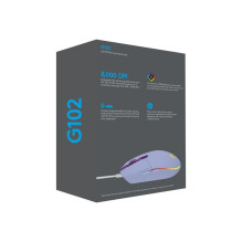 Žaidimų Pelė - Logitech G102 LIGHTSYNC Laidinė 8000 DPI RGB Purpurinė