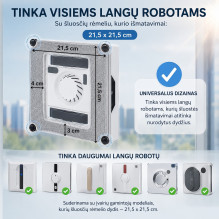 Spare rectangular microfiber cloth for window cleaning robots 5 pcs.