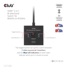 VIDEO SWITCH HDMI 2PORT / CSV-1384 CLUB3D