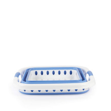 Beldray LA00000152EU7 40l Collapsible Laundry Basket, White / Blue