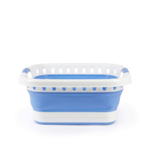 Beldray LA00000152EU7 40l Collapsible Laundry Basket, White / Blue