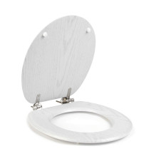 Beldray LA00000073WHTEU7 Wooden Toilet Seat