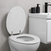 Beldray LA00000073WHTEU7 Wooden Toilet Seat