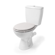 Beldray LA032355PGRY Wooden Toilet Seat, White