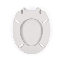 Beldray LA032355PGRY Wooden Toilet Seat, White