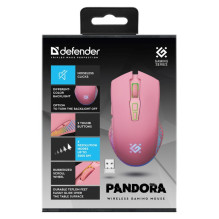 Belaidė Pelė - Defender Pandora RF 3200 DPI 6 Mygtukai Rožinė Belaidė Pelė - Defender Pandora RF 3200 DPI 6 Mygtukai Rožinė