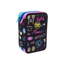 Pencil case CoolPack, 20 cm x 13 cm, black / various colours Pencil case CoolPack, 20 cm x 13 cm, black / various colours