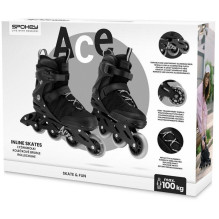 Riedučiai Spokey Ace 944697, juodi, 44 Riedučiai Spokey Ace 944697, juodi, 44