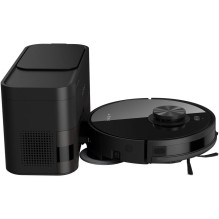 Robotų valiklis su dulkių surinkėju, juodas, 2in1 ir dulkių bakas, 4000pa, 3200mAh baterija