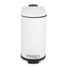 Beldray LA036690WHTPEU7 Slimline D-Shaped Pedal Bin 5-Litre, White