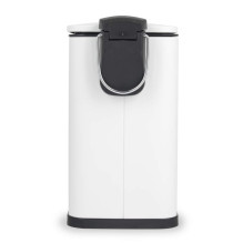 Beldray LA036690WHTPEU7 Slimline D-Shaped Pedal Bin 5-Litre, White