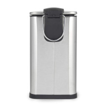 Beldray LA036683SSPEU7 Slimline D-Shaped Pedal Bin 5-Litre, Silver