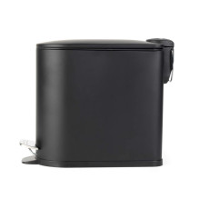 Beldray LA036690BLKPEU7 Slimline D-Shaped Pedal Bin 5-Litre, White