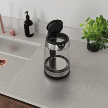 „Electrolux E4GK1-4GB“ elektrinis virdulys 1,7 l 2200 W Juoda, Nerūdijančio plieno, Permatomas