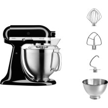 „KitchenAid Artisan 5KSM185PS“ virtuvės kombainas, 300 W, 4,8 l, juodas