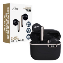 Belaidės ausinės „Art TWS“ + įkrovimo stotelė USB C AP-TW-B4B, juodos Belaidės ausinės „Art TWS“ + įkrovimo stotelė USB C AP-TW-B4B, juodos