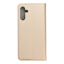Atverčiamas dėklas, skirtas „Samsung A13 5G / A04S Smart Case Book“, auksinis