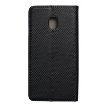 Atverčiamas dėklas, skirtas „Samsung J3 2017 Smart Case Book“, juodas Atverčiamas dėklas, skirtas „Samsung J3 2017 Smart Case Book“, juodas