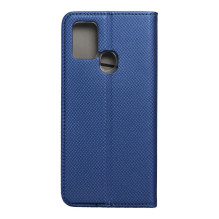 Atverčiamas dėklas, skirtas „Samsung A21s Smart Case Book“, tamsiai mėlynas